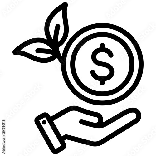 Business Investment Outline Icon