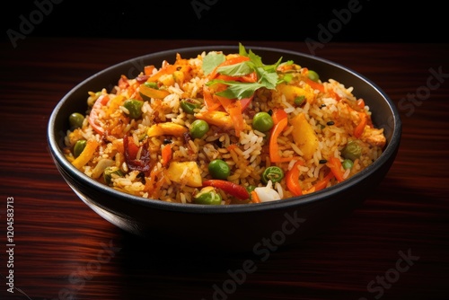 Wallpaper Mural Indo Chinese Veg Schezwan Fried Rice consists of bell peppers green beans and carrot Torontodigital.ca