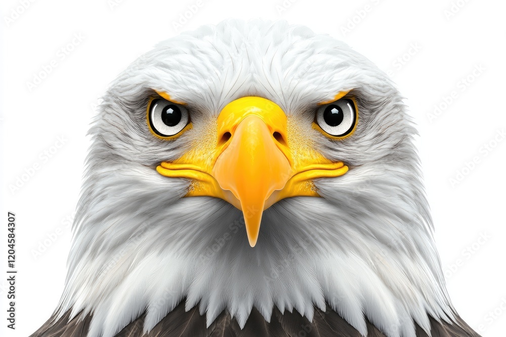 Close-up portrait of a majestic eagle showcasing its fierce expression and detailed feathers Close-up portrait of a majestic eagle showcasing its fierce expression and detailed feathers