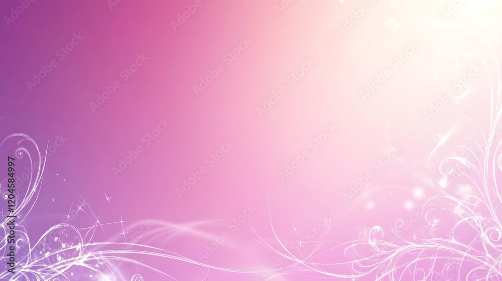 Abstract Pink Background With Delicate White Floral Design Abstract Pink Background With Delicate White Floral Design