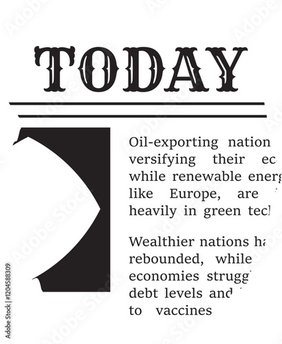 Newspaper Torn Peace Of Text