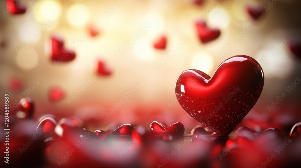 Valentine’s Day greeting card background template with heart shape Valentine’s Day greeting card background template with heart shape