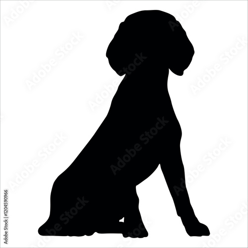 Black Animal Dog Silhouettes Vector illustration
