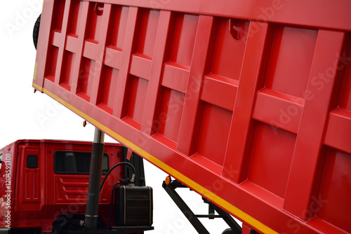 Red freight containers