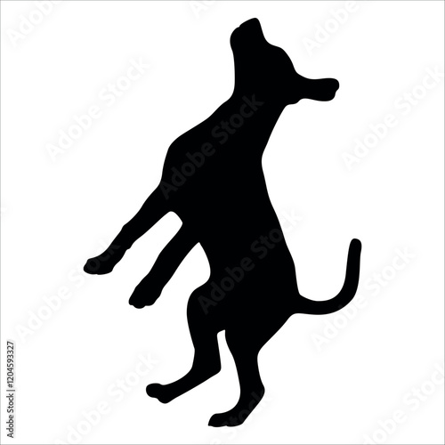 Black Animal Dog Silhouettes Vector illustration