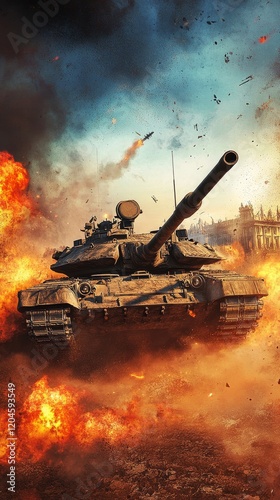 tank in the desert