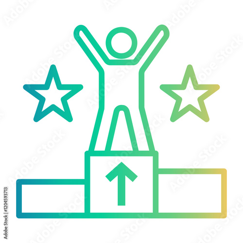 growth Line Gradient Icon