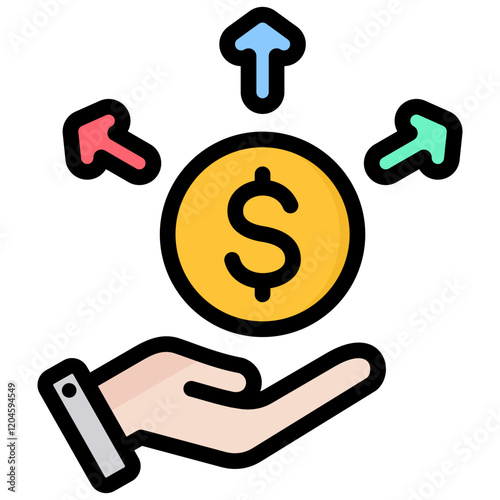Funding Outline Color Icon
