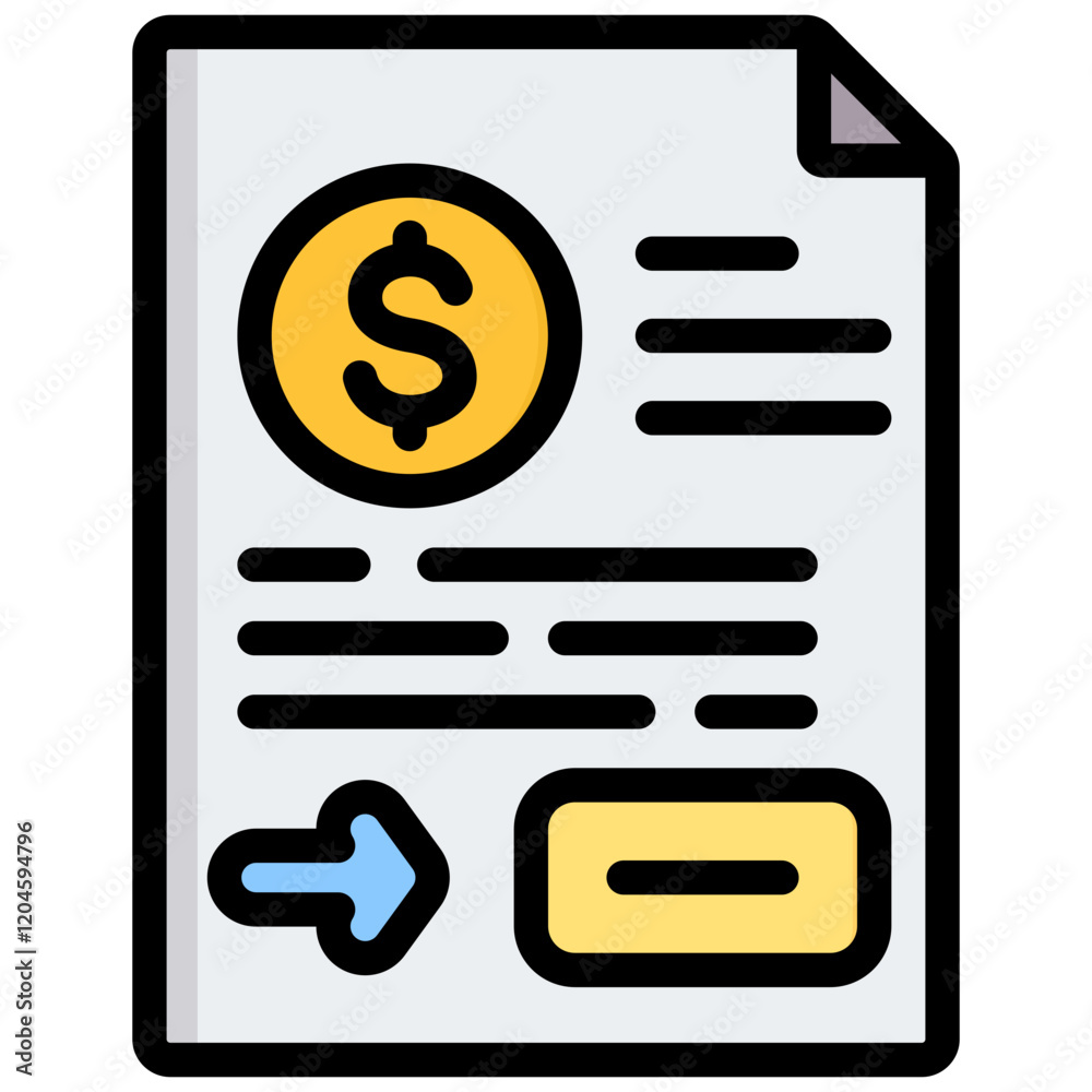 Bottom Line Outline Color Icon Bottom Line Outline Color Icon