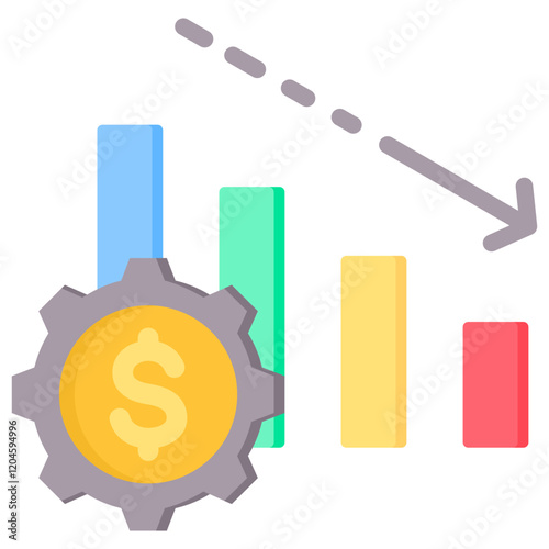 Depreciation Flat Icon