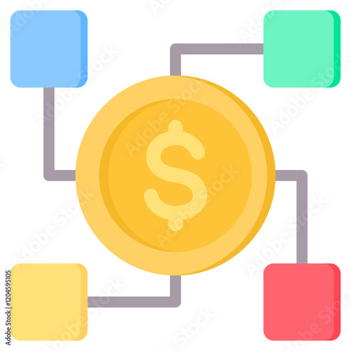 Funding Source Flat Icon