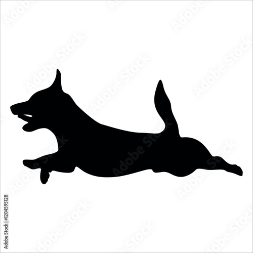 Black Animal Dog Silhouettes Vector illustration