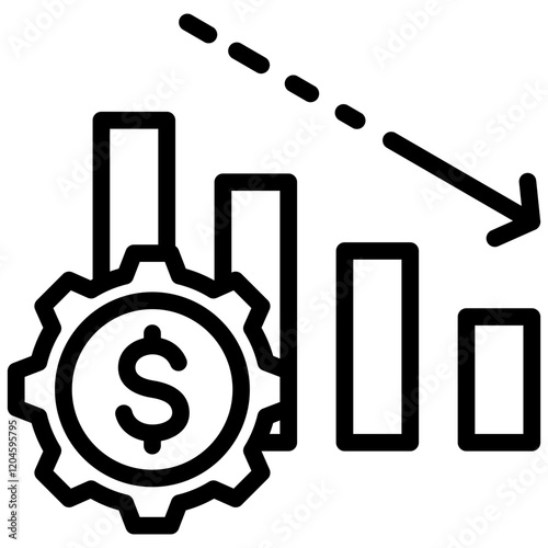 Depreciation Outline Icon