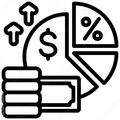 Profit Margin Outline Icon