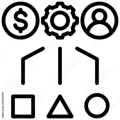 Resource Allocation Outline Icon