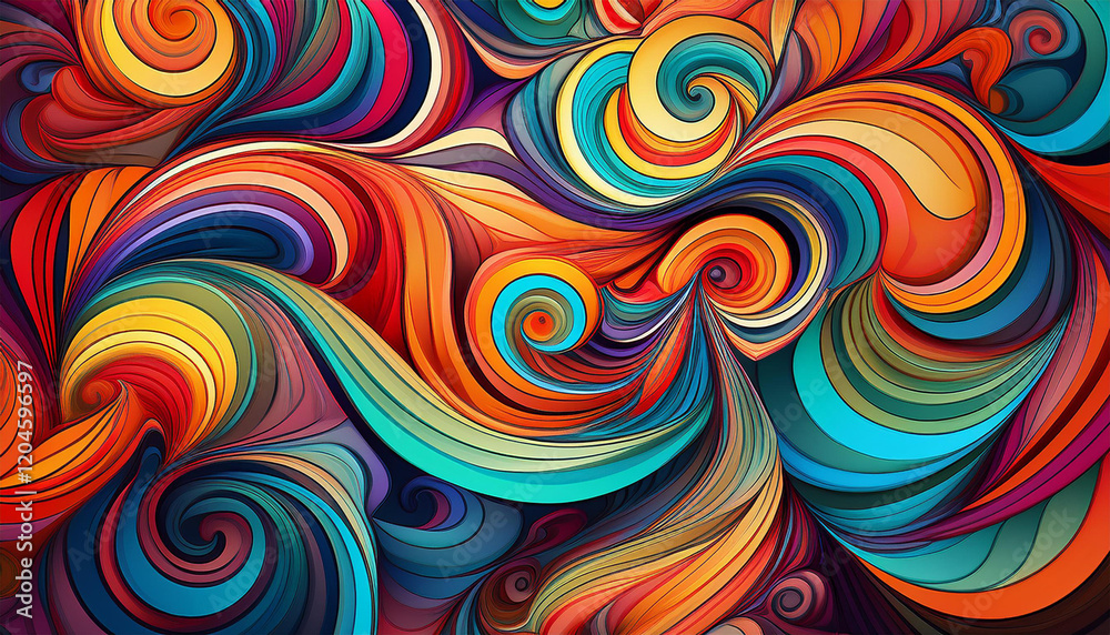 swirling geometric patterns in vibrant colors swirling geometric patterns in vibrant colors