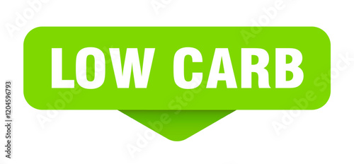 low carb sticker. low carb sign on transparent background