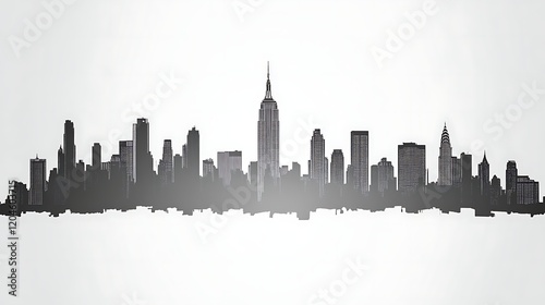 New York City Skyline Silhouette  A Stunning Urban View