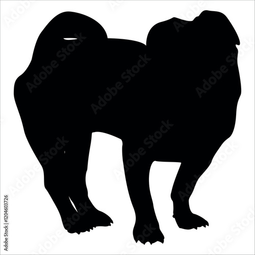 Black Animal Dog Silhouettes Vector illustration