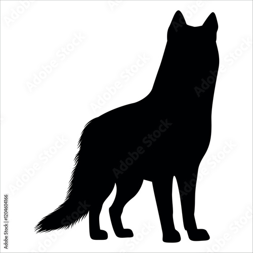 Black Animal Dog Silhouettes Vector illustration