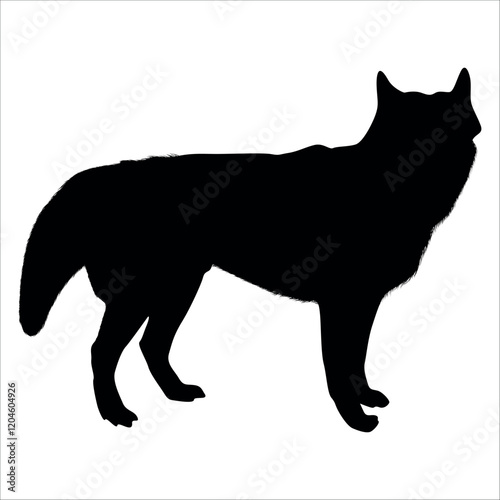 Black Animal Dog Silhouettes Vector illustration