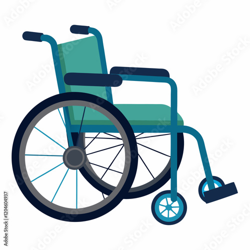 Colorful Graphic of a Wheelchair - Vector Illustration