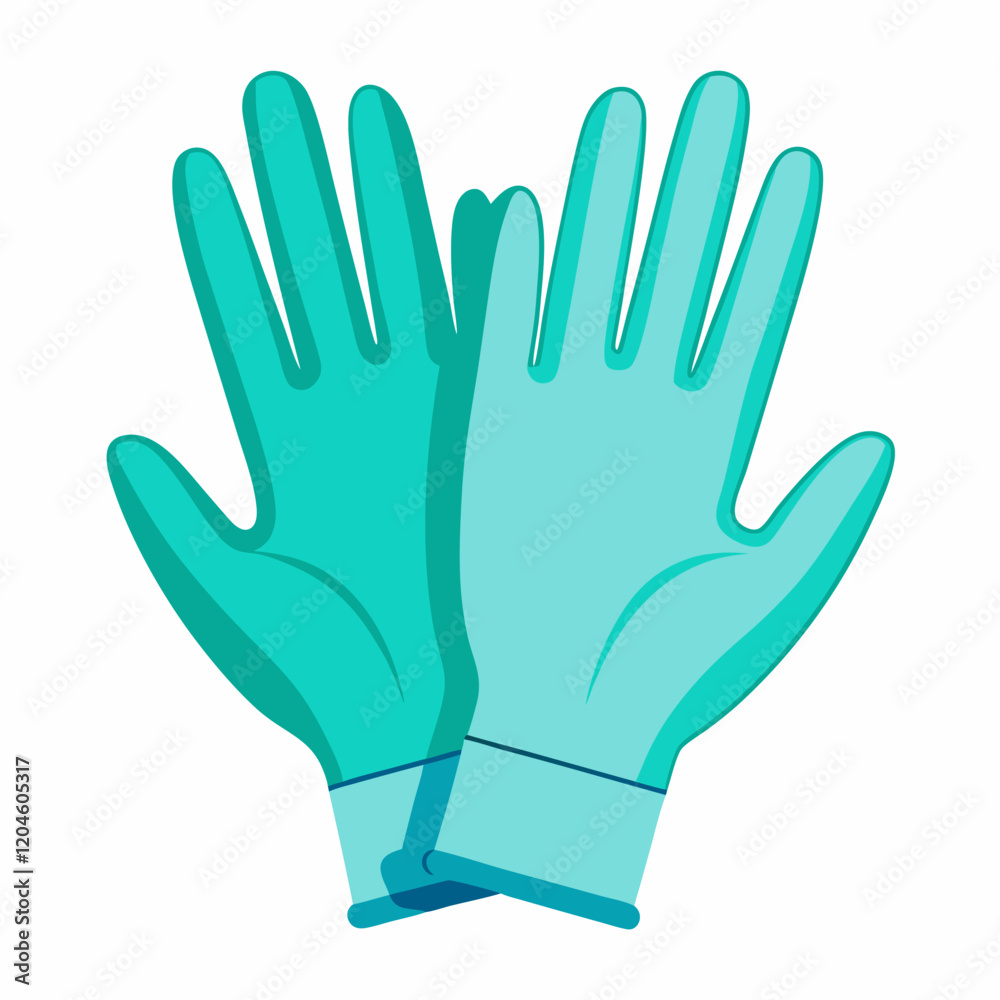 Obraz premium Colorful Graphic of a hand in glove - Vector Illustration
