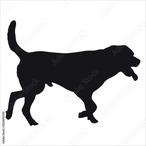 Black Animal Dog Silhouettes Vector illustration