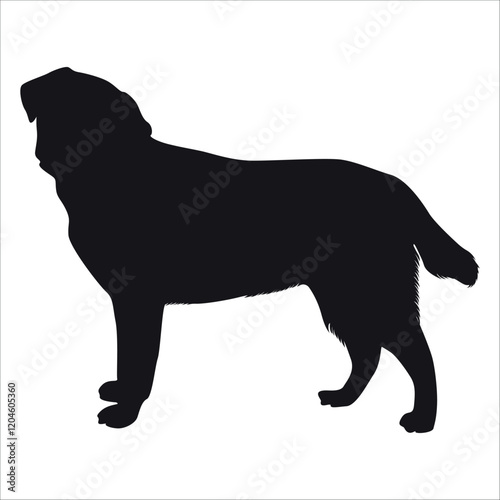 Black Animal Dog Silhouettes Vector illustration