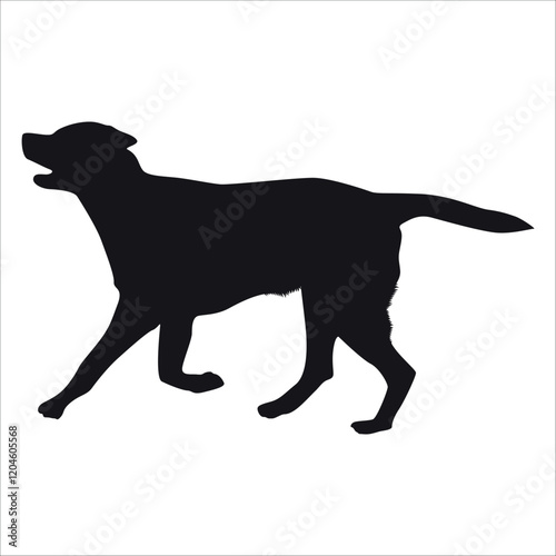 Black Animal Dog Silhouettes Vector illustration
