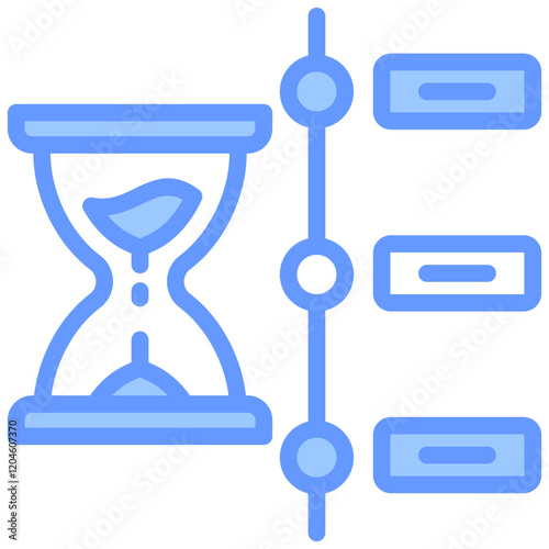Timeline Blue Icon