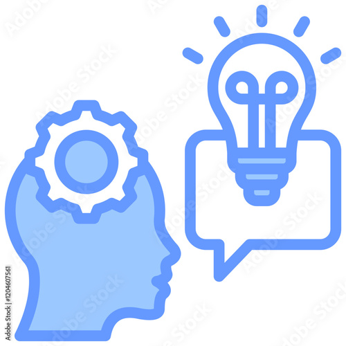 Creative Communication Blue Icon