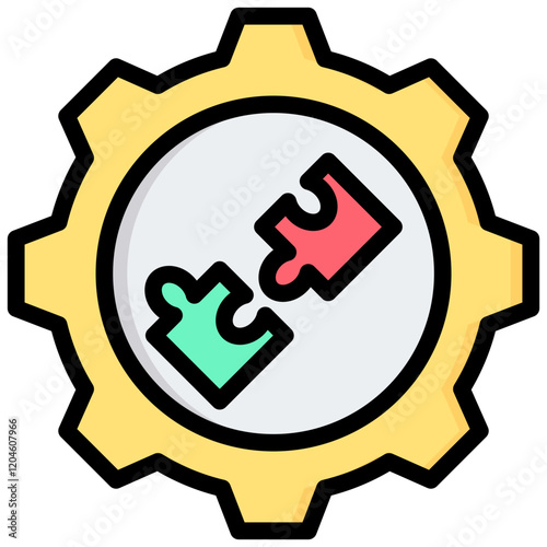 Solution Management Outline Color Icon