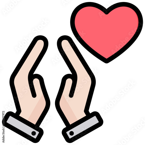 Gratitude Outline Color Icon