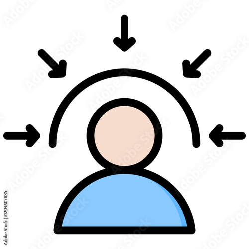 Customer Centric Outline Color Icon