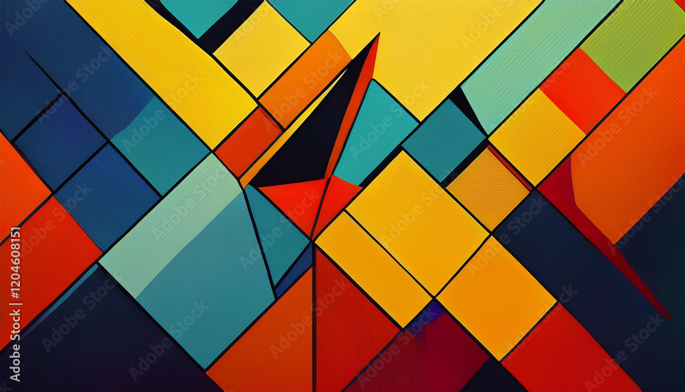 Fototapeta premium abstract geometric shape colors background