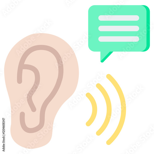 Listening Flat Icon