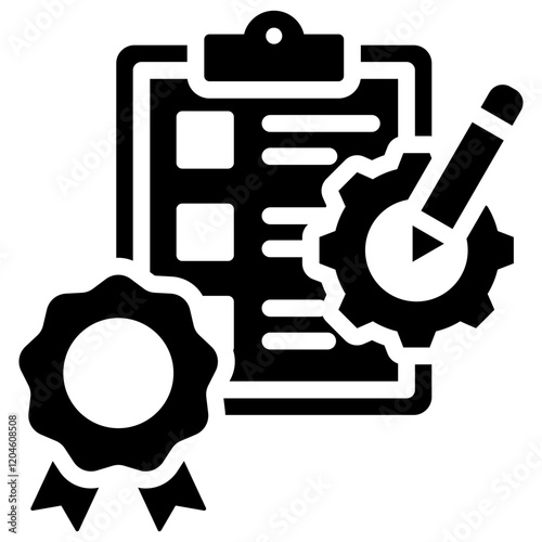 Quality Control Glyph Icon