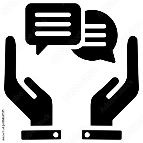 Communication Management Glyph Icon