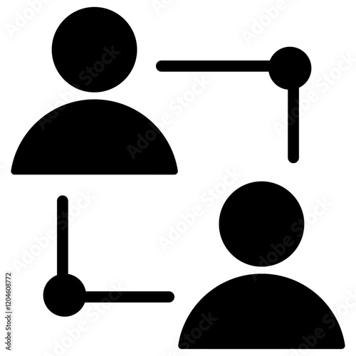 People Link Glyph Icon