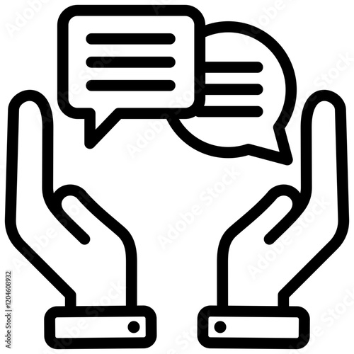 Communication Management Outline Icon
