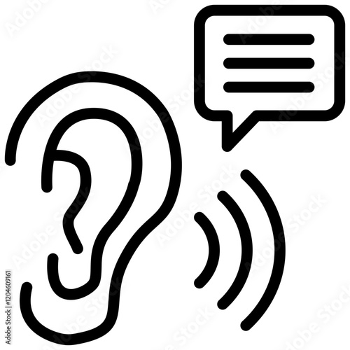 Listening Outline Icon