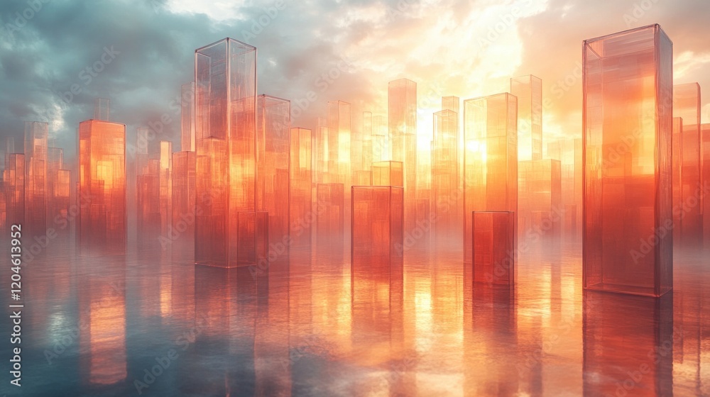 Floating Translucent Squares in Soft Pastel Colors Dreamy Minimalist Composition Floating Translucent Squares in Soft Pastel Colors Dreamy Minimalist Composition