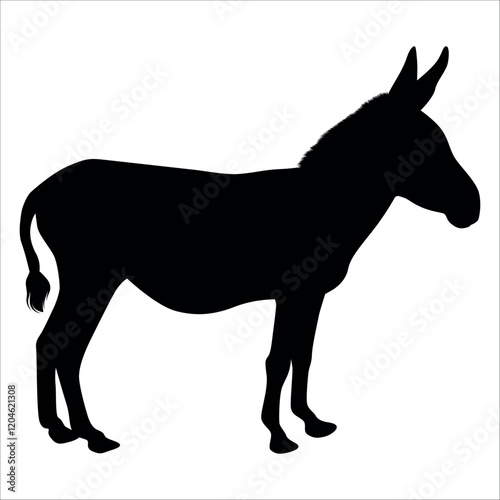 Animal Donkey Silhouette Vector illustration