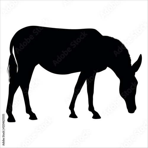 Animal Donkey Silhouette Vector illustration