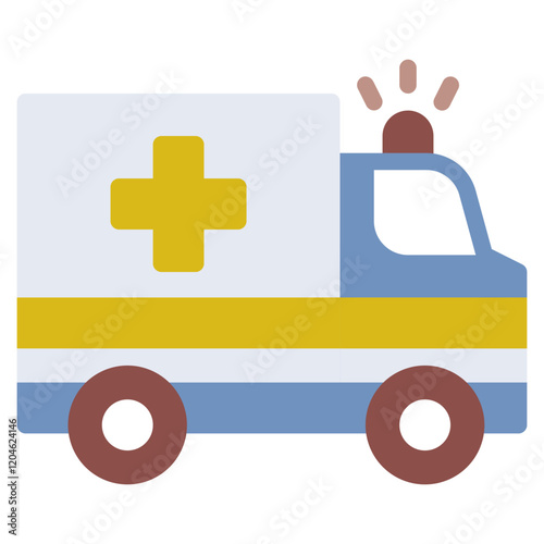 Illustration of a Medical Emergency Ambulance