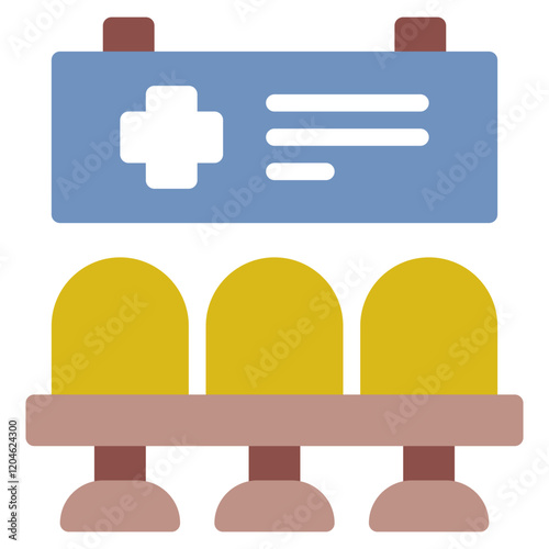 Medical Storage Unit with Information Board