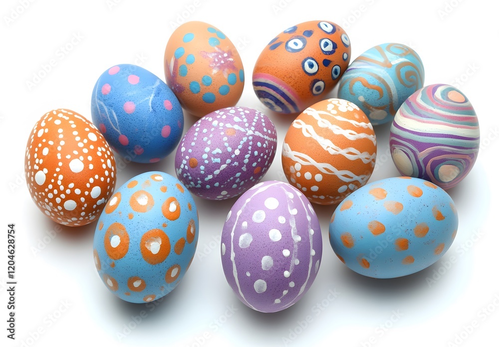 Decorated Easter Eggs Arranged in a Circle Decorated Easter Eggs Arranged in a Circle