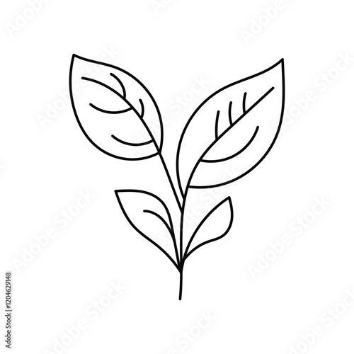 Leaf icon logo design template isolated illustration