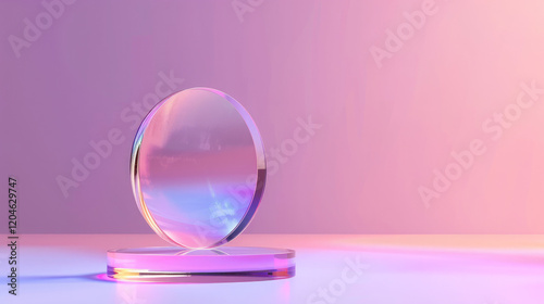pink ball in the mirror